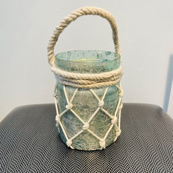 🌿TWO GLASS Containers or Vases Nautical Decor - Picture 2 of 8